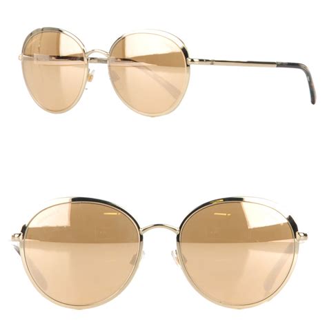 chanel round gold mirror sunglasses|coco chanel sunglasses outlet.